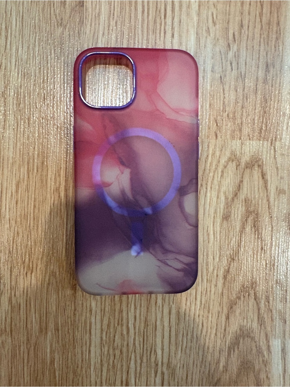 Apple MagSafe iPhone 14 Case in Purple and Pink Marble